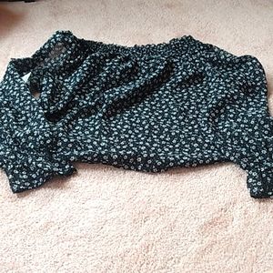 Western floral off the shoulder top